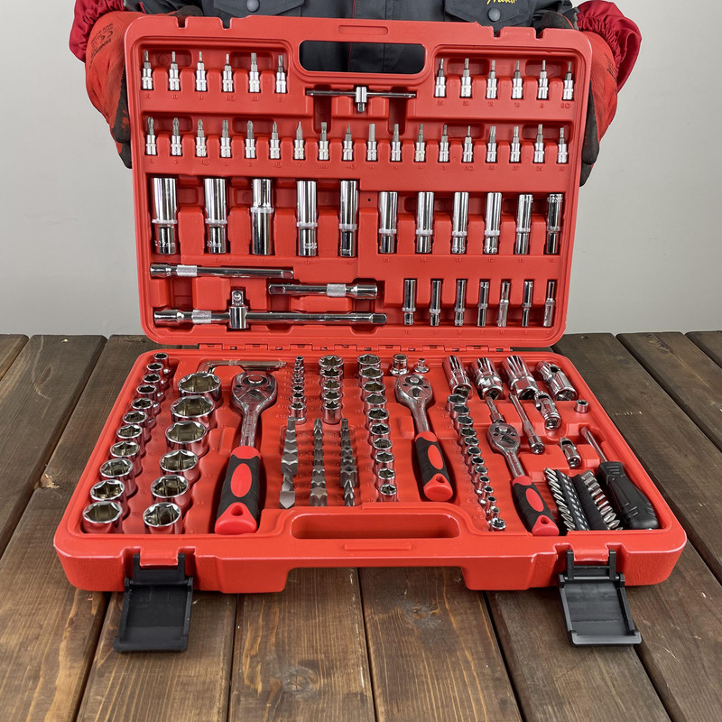 آچار بکس و سری آچار بکس جی ان ترد مدل 10010 مجموعه 172 عددی