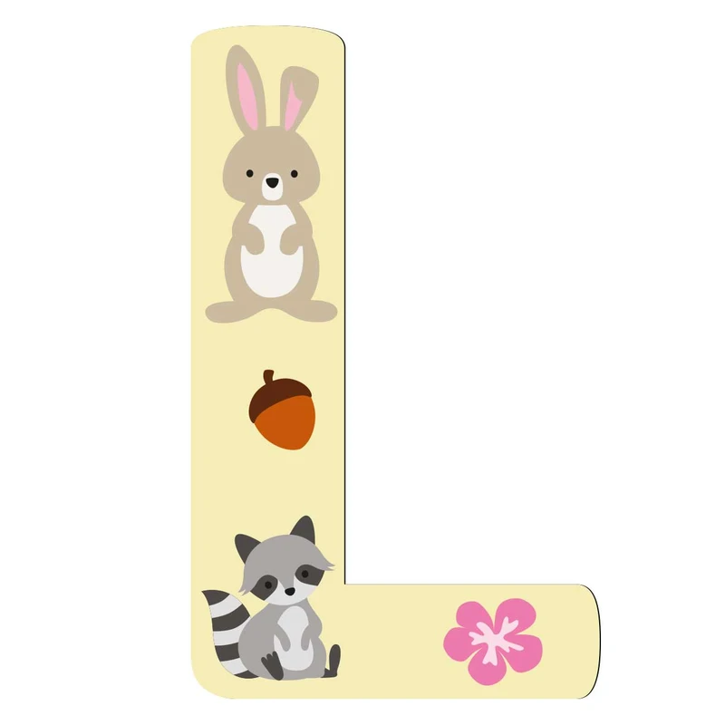 استیکر چوبی کودک باروچین مدل حرف انگلیسی L کد 8011