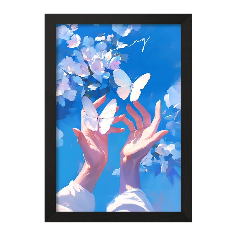 تابلو خندالو مدل دست و پروانه کد F11075