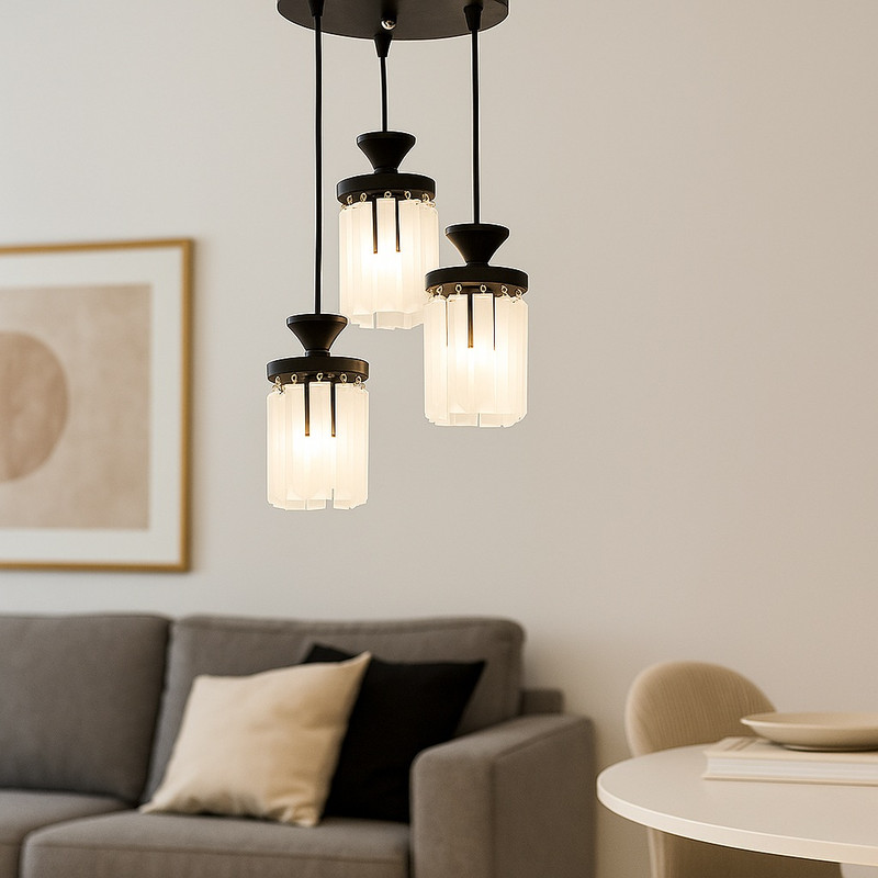 چراغ آویز 3 شعله شاهان تک مدل 3CARDI/B