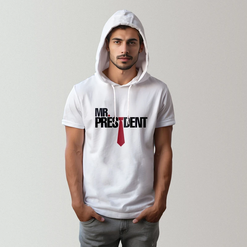 تی شرت کلاه دار مردانه مدل 14021207G