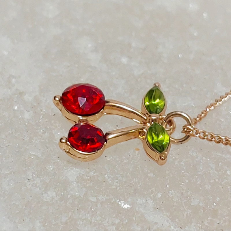 گردنبند زنانه مدل آلبالو