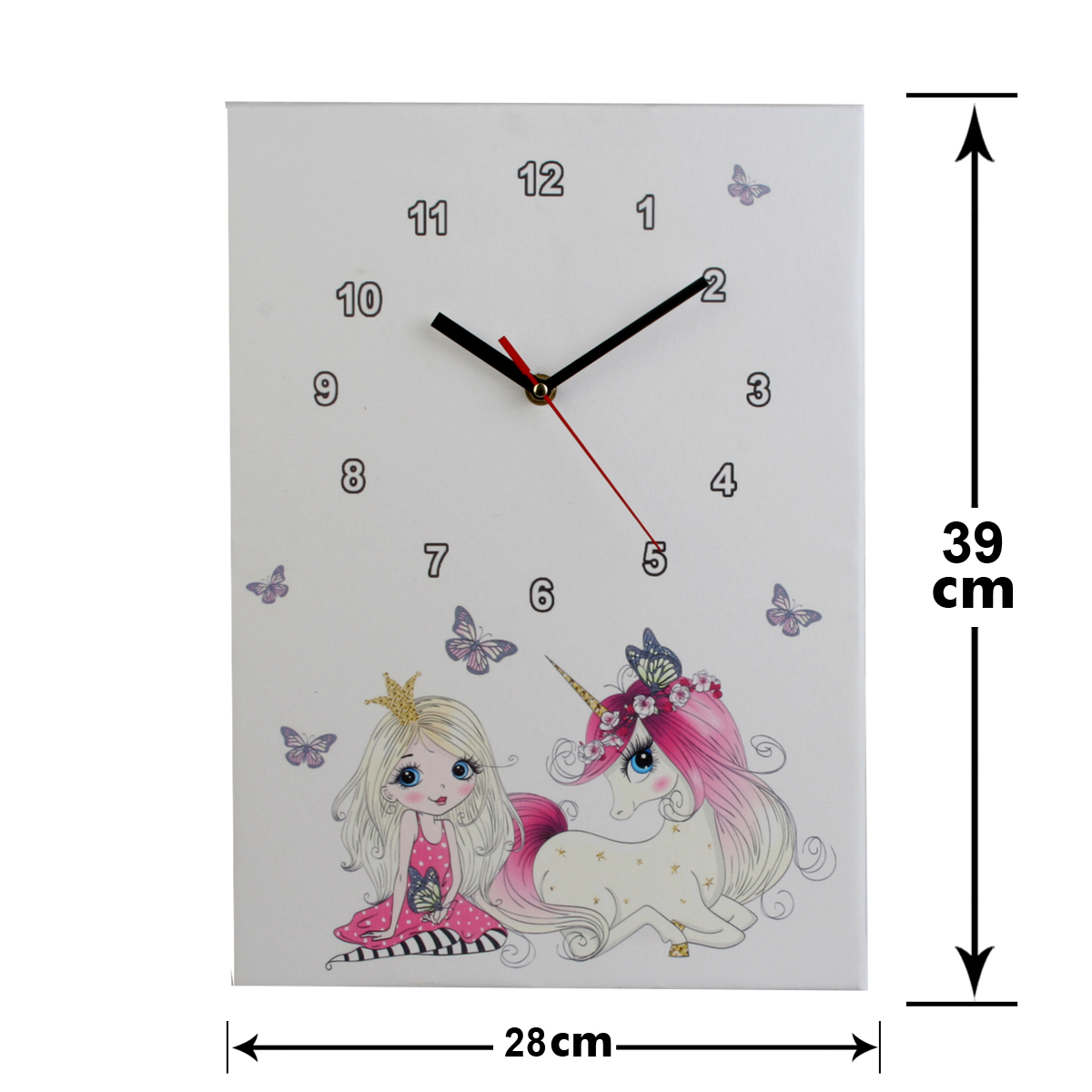 ساعت دیواری کودک مدل پری و تکشاخ کد 103