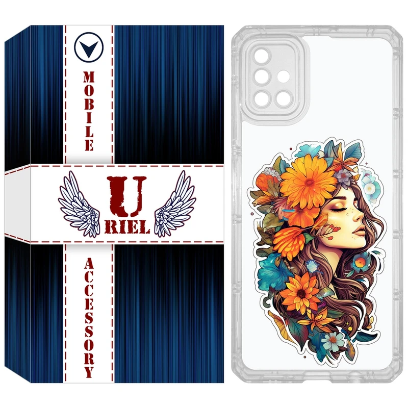 کاور یوریل مدل Clear کد 52 طرح دختر مناسب برای گوشی موبایل سامسونگ Galaxy A51
