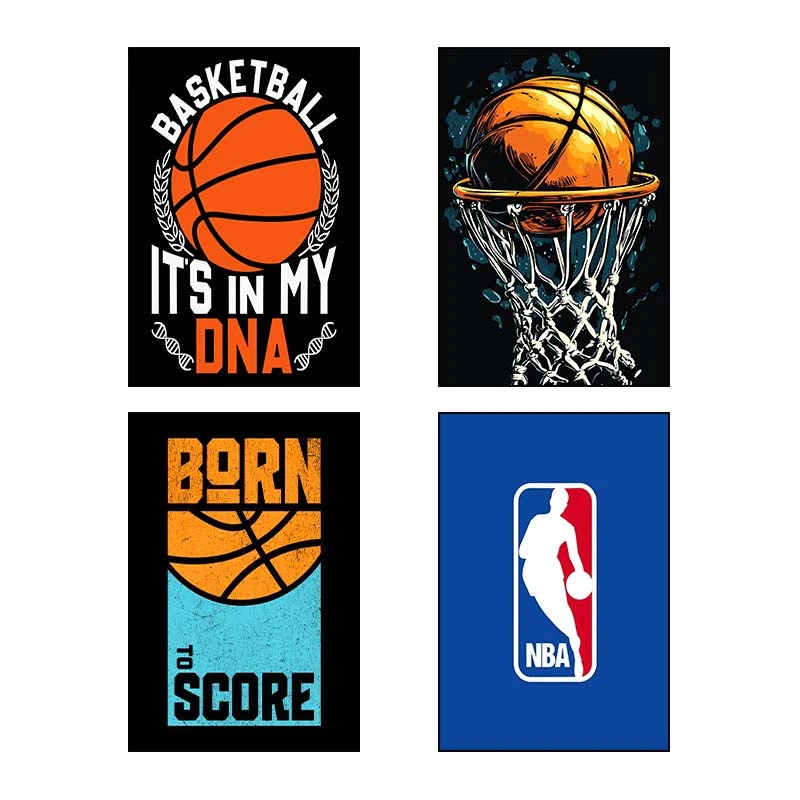 تابلو شاسي کارنيکا طرح عاشق بسکتبال کد 85333 مجموعه 4 عددی