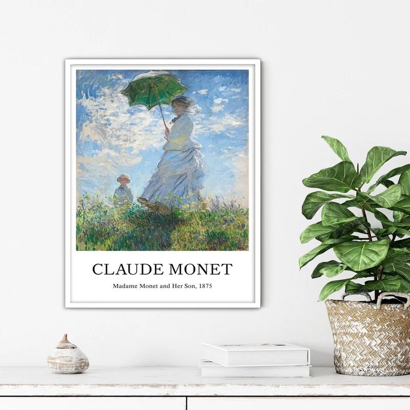 تابلو آتریسا طرح نقاشی کلاسیک مدرن مدل ATFHW15 فریم سفید