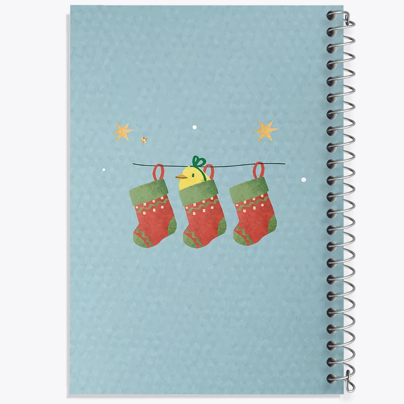دفتر ژورنال نویسی 50 برگ خندالو مدل نقطه ای طرح کریسمس (Christmas) کد N2548