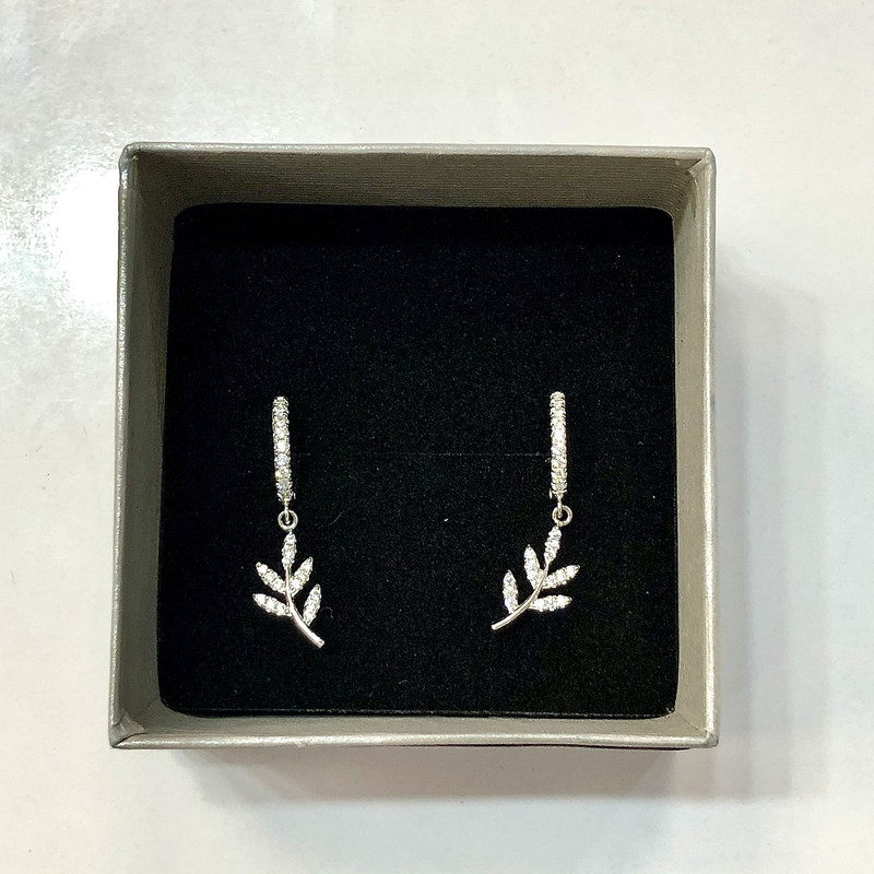 گوشواره نقره زنانه مدل برگ