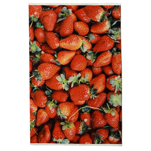 فرش ماشینی آذردکور طرح توت فرنگی کد 100486 مدل آشپزخانه