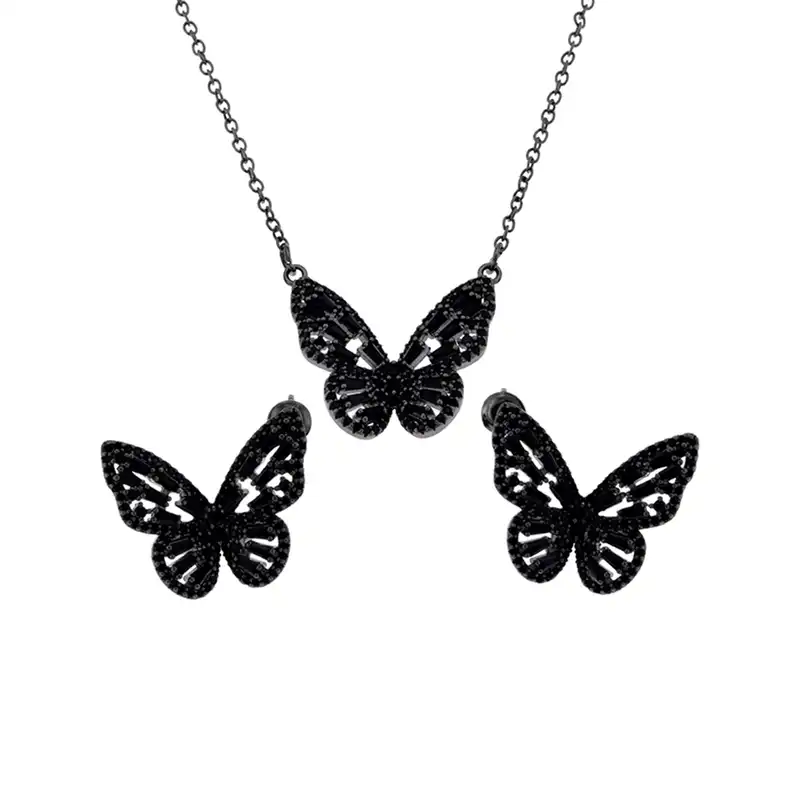 نیم ست زنانه برانت طرح پروانه نگین دار