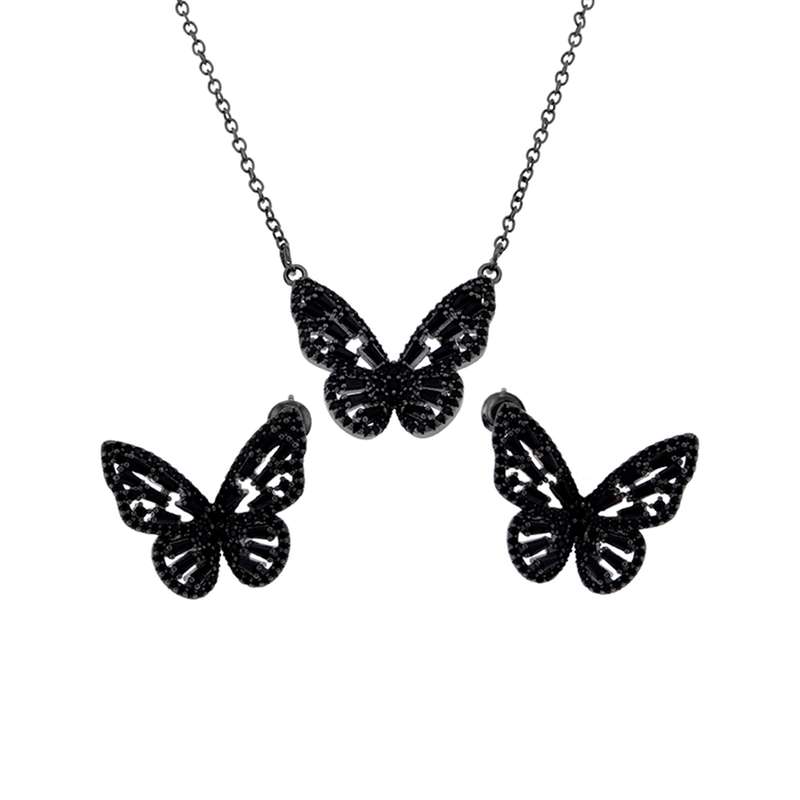 نیم ست زنانه برانت طرح پروانه نگین دار نیم ست زنانه برانت طرح پروانه نگین دار