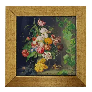  تابلو کاشی طرح نقاشی گلدان گل SF0730