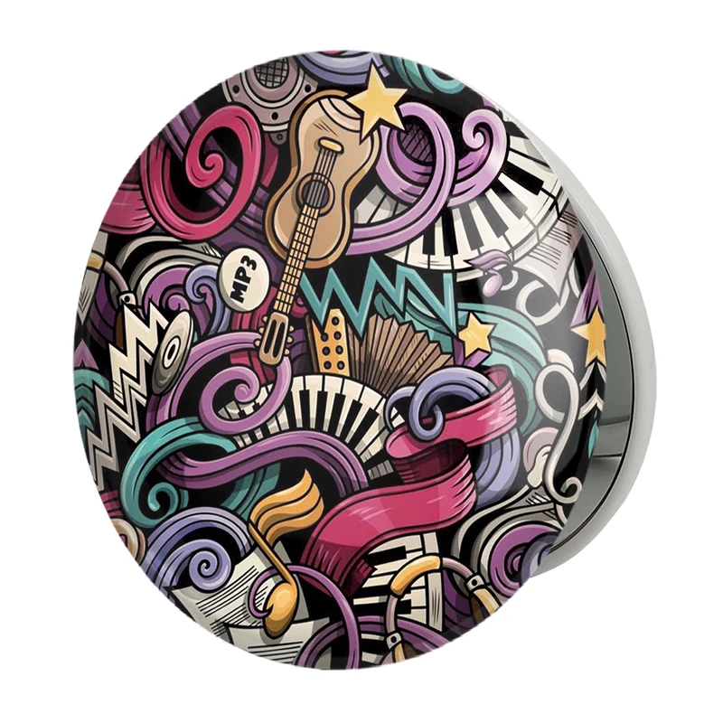 آینه جیبی خندالو طرح موزیک مدل تاشو کد 5574 