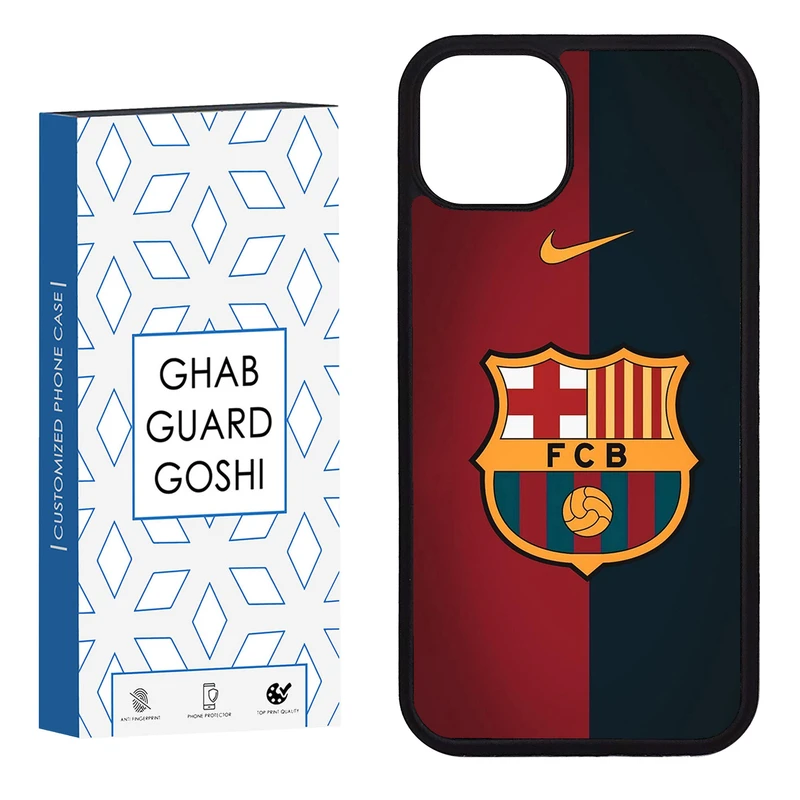 کاور قاب گارد گوشی طرح تیم بارسلونا کد FB-090 مناسب برای گوشی موبایل اپل iphone 13 / 14  