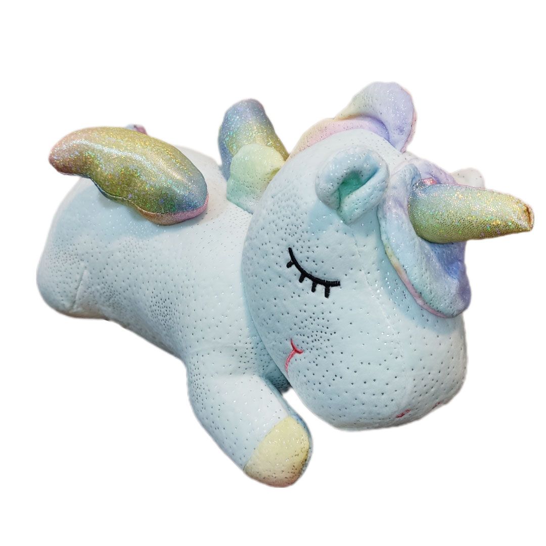 عروسک مدل یونیکورن اسب تک شاخ خوابیده کد DB20 طول 38 سانتیمتر - - 3