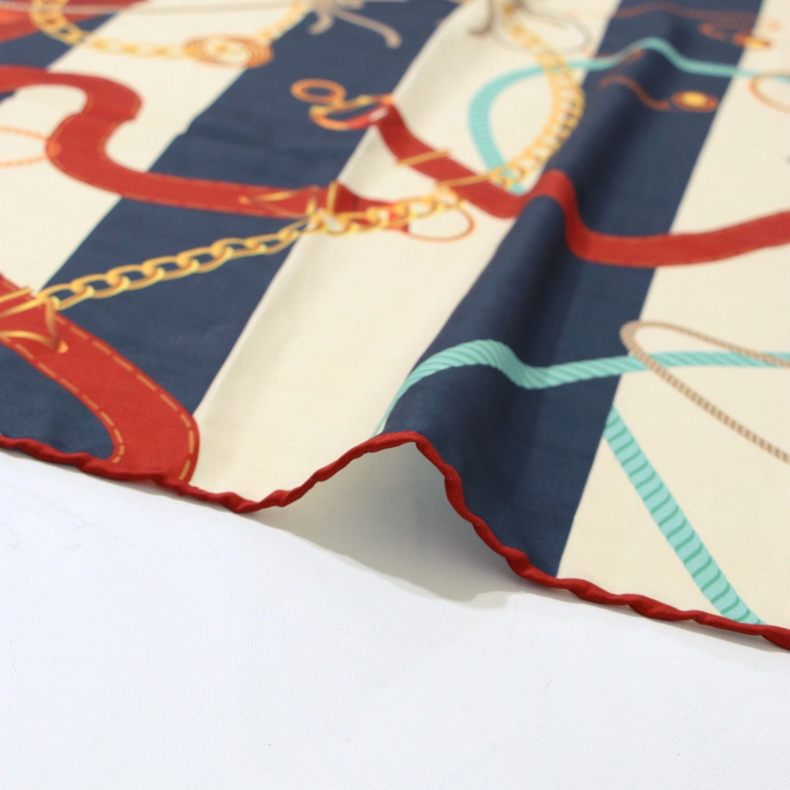 روسری زنانه مدل ابریشم زنجیری جدید قواره 90 کد 2956 - - 13