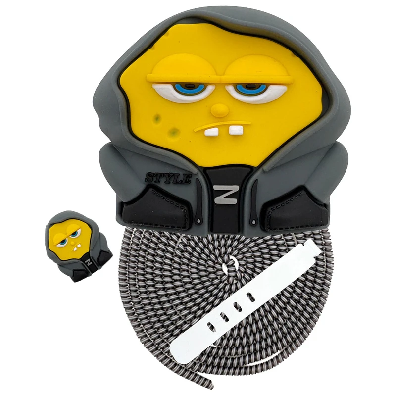 محافظ ٰشارژر میچان طرح باب اسفنجی مدل شارژر اپل 2 پین مجموعه 4 عددی