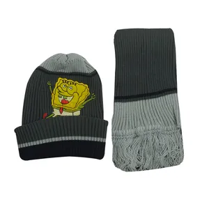 ست کلاه و شال گردن بافتنی بچگانه کد 9870