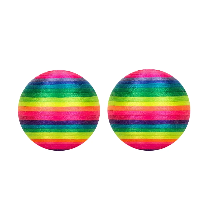  توپ بازی گربه نیکوپت مدل هفت رنگ بسته دو عددی 