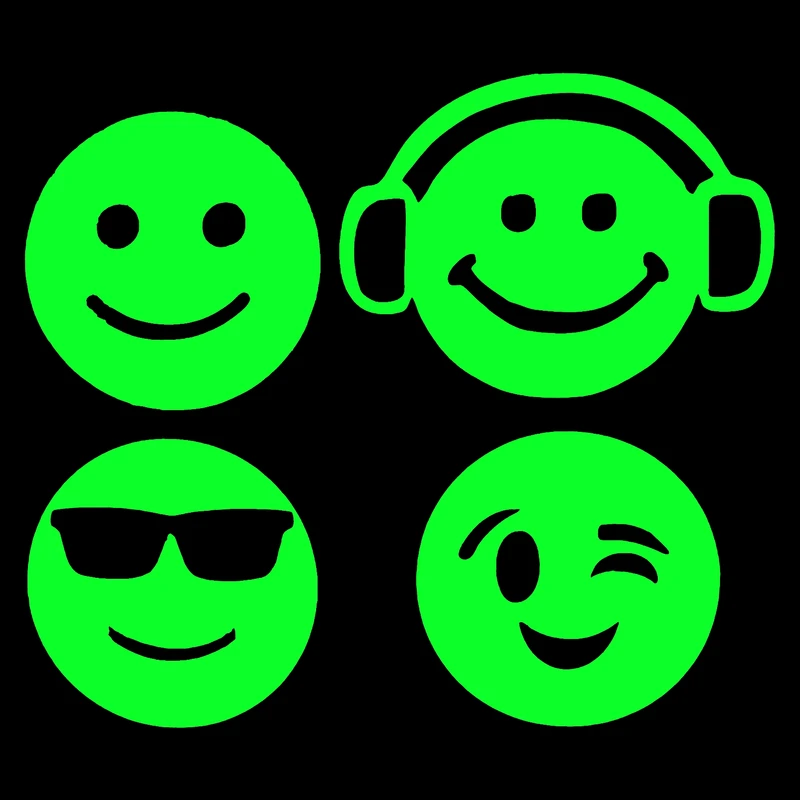 استیکر کلید و پریز مدل شبنما طرح ایموجی بسته چهار عددی