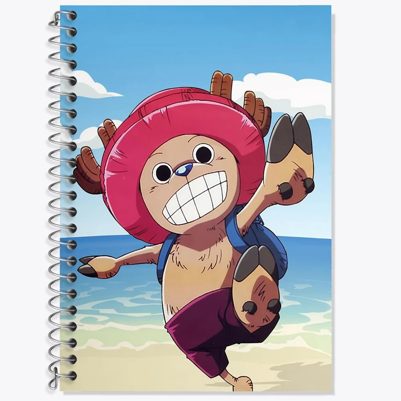 دفتر زبان 50 برگ خندالو مدل دو خط طرح تونی تونی چوپر انیمه وان پیس One Piece کد 11410
