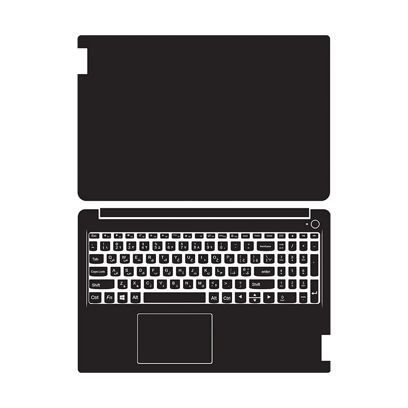 برچسب محافظ لپ تاپ توییجین و موییجین کد 01 مناسب برای لپ تاپ لنوو IdeaPad 1 15AMN7 به همراه برچسب حروف فارسی کیبورد