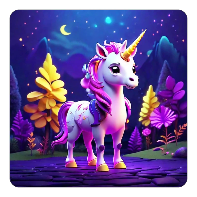 مگنت کاکتی طرح اسب تک شاخ و یونیکورن مدل mp30699