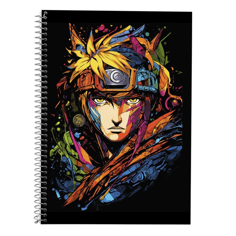 دفتر زبان 50 برگ مدوپد مدل دوخط طرح Naroto کد DF11374