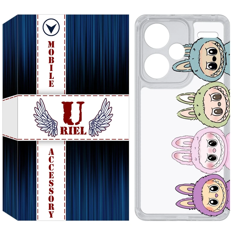 کاور یوریل مدل Clear کد 101 طرح لبوبو مناسب برای گوشی موبایل شیائومی Redmi Note 13 Pro Plus