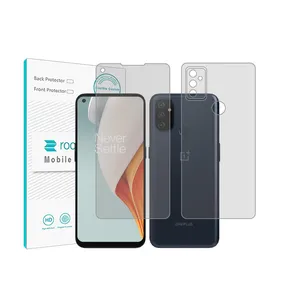 Rockspace transparent screen protector HyGEL model suitable for OnePlus Nord N100 mobile phone with back protector