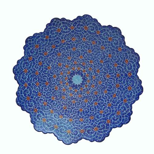 بشقاب میناکاری طرح اسلیمی کد 1114