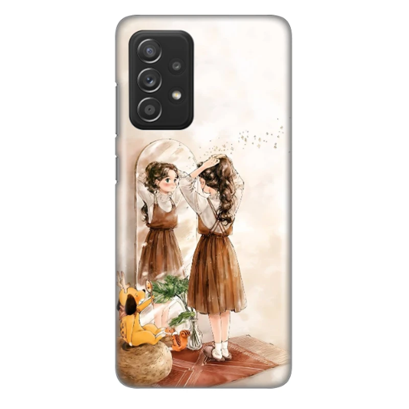 کاور طرح دختر و آینه کد DIMO-019 مناسب برای گوشی موبایل سامسونگ Galaxy A52s / Galaxy A52