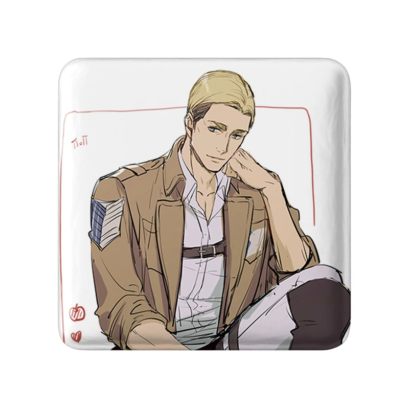 مگنت خندالو طرح اروین اسمیث انیمه اتک آن تایتان Attack on Titan  مدل مربعی کد 18590