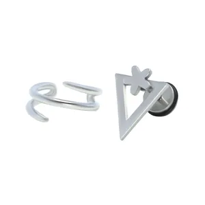 پیرسینگ گوش زنانه پایتخت مدل PS853_GO1 بسته دو عددی