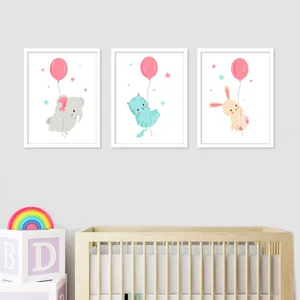 تابلو کودک و نوزاد بکلیت مدل حیوانات M081 مجموعه 3 عددی