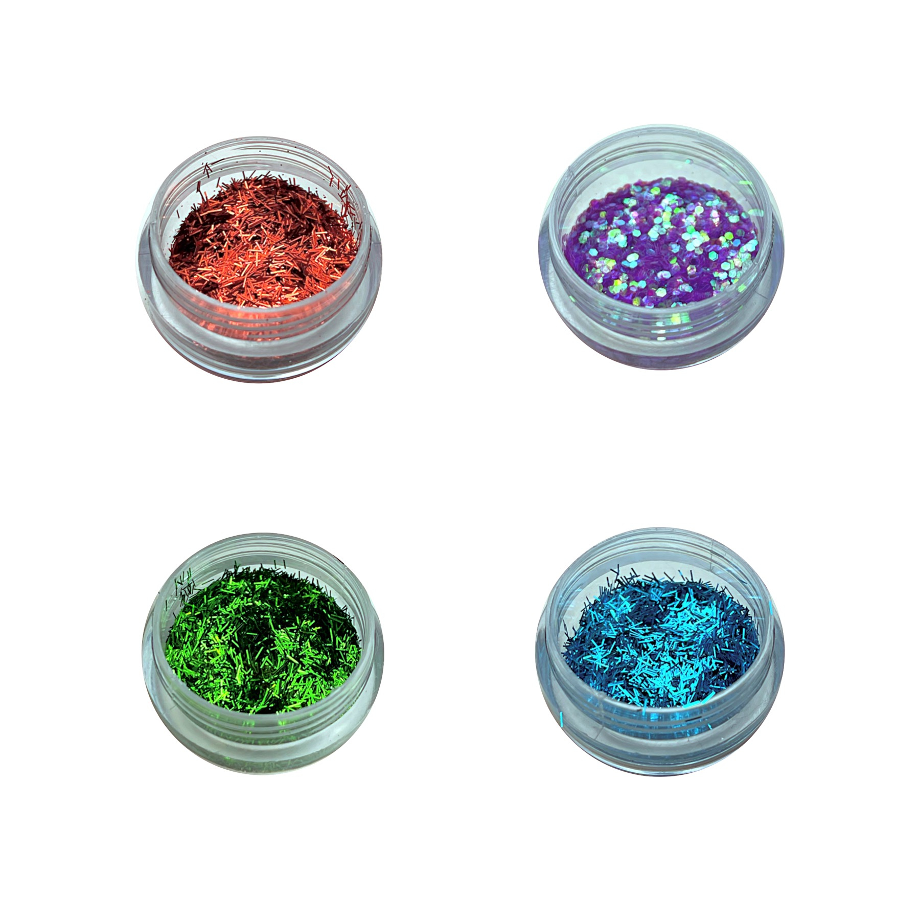 تزیین ناخن مدل پولک و پوشال مجموعه 4 عددی