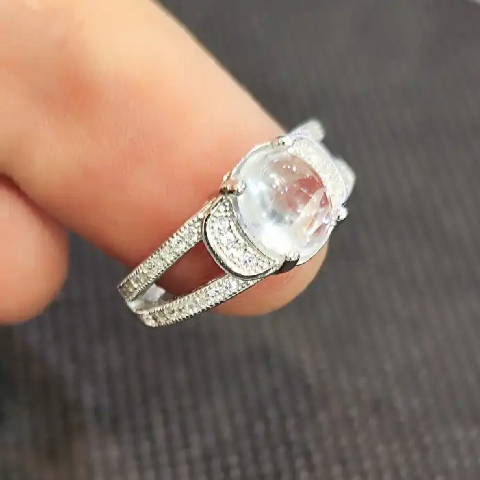 انگشتر نقره زنانه مدل سنگ در نجف کد 399