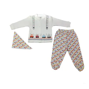 ست 3 تکه لباس نوزادی مدل car