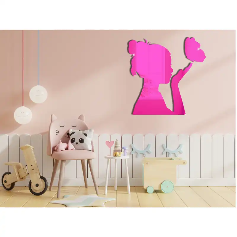 آینه مستر راد مدل پروانه و دخترک کد G.B.FLY-R 02