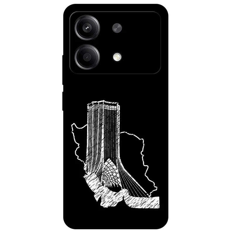 کاور مگافون طرح برج آزادی مدل 1628 مناسب برای گوشی موبایل شیائومی Redmi Note 13R Pro
