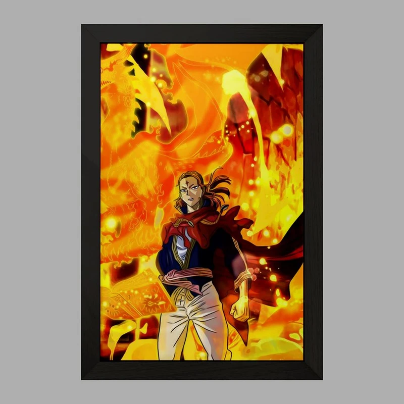 تابلو خندالو مدل فرمانده آتشین انیمه بلک کلاور Black Clover  کد 11728