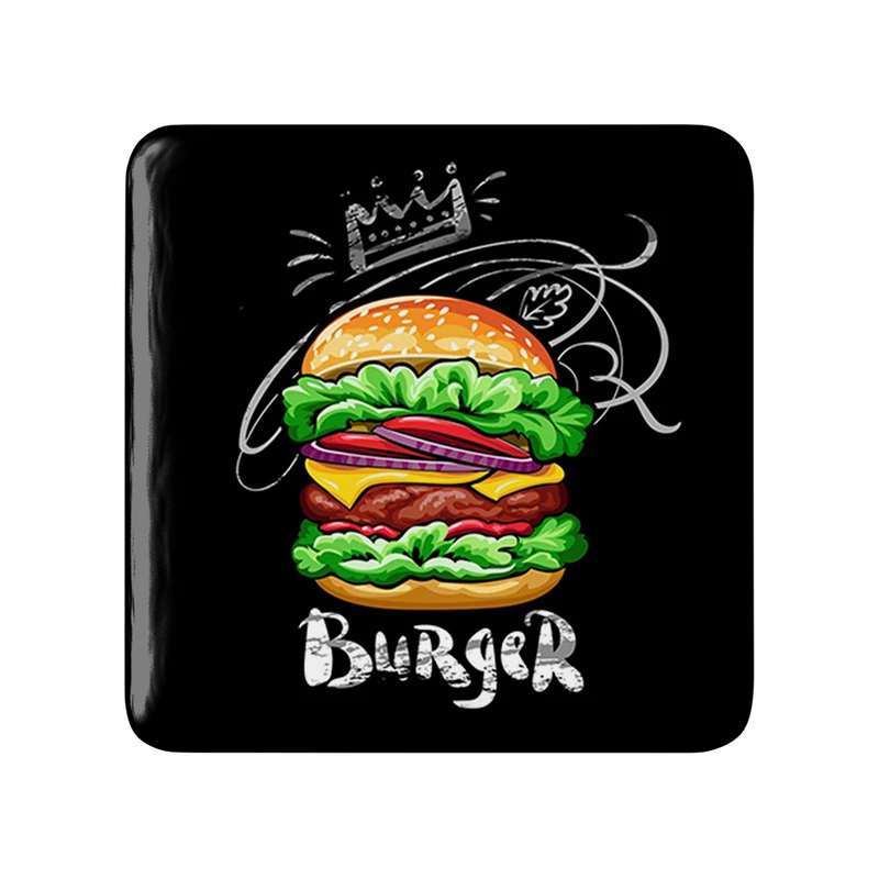 پیکسل خندالو طرح فست فود مدل مربعی کد 31057