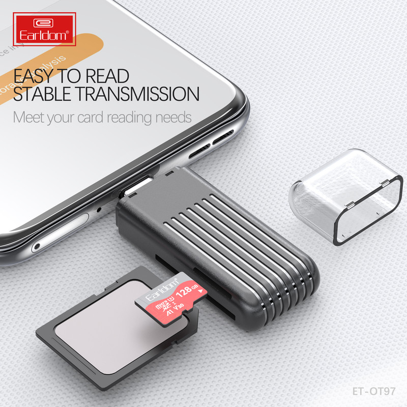 کارت‌خوان ارلدام مدل 2IN1 Card Reader USB-C OT97