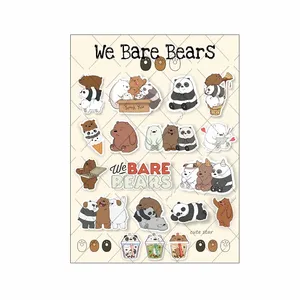 برچسب مدل برش نخورده طرح اسکرپ بوک We bare bears