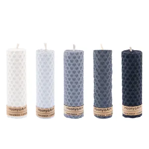 شمع بیزوکس هونیا مدل موم عسلی کد 11 بسته 5 عددی