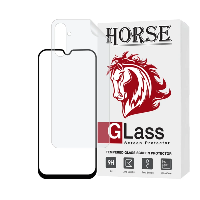 محافظ صفحه نمایش شفاف هورس مدل CERAMICNANOHO مناسب برای گوشی موبایل سامسونگ Galaxy A14 4G / A14 5G به همراه محافظ پشت گوشی هیدروژل