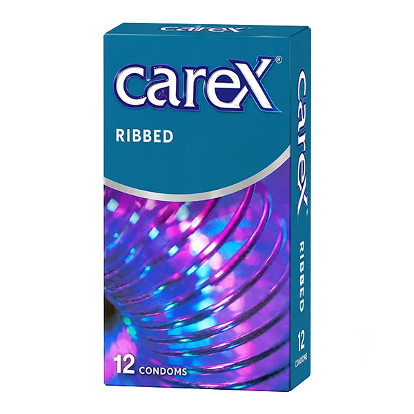 کاندوم کارکس مدل RIBBED سایز M بسته 12 عددی
