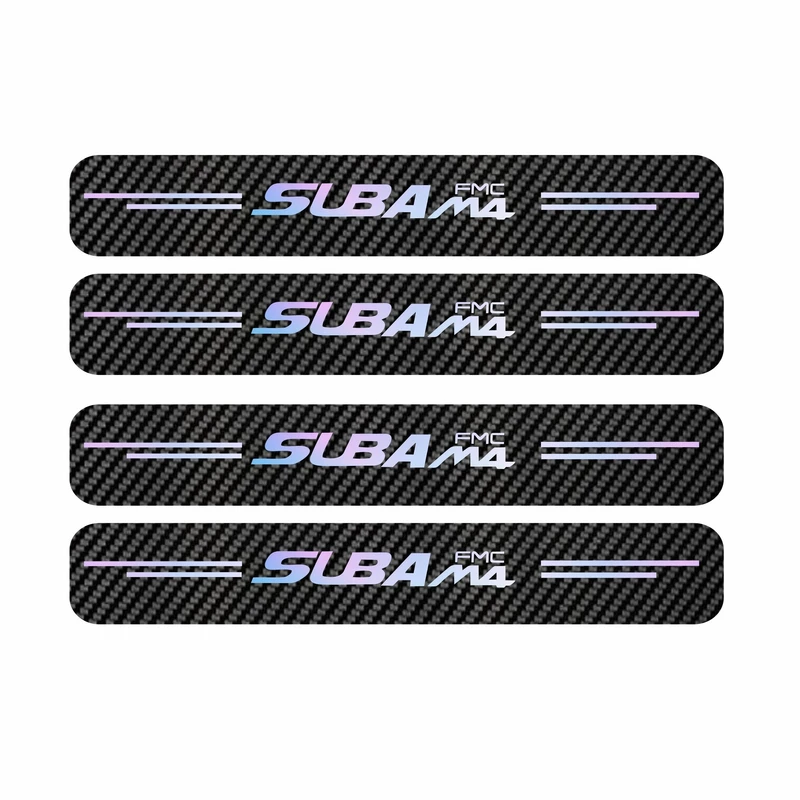 برچسب پارکابی خودرو سولگی مدل کربن هفت رنگ کد J124 مناسب برای سوبا ام 4 بسته 4 عددی