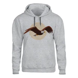 هودی مردانه مدل عقاب کد J224 رنگ طوسی