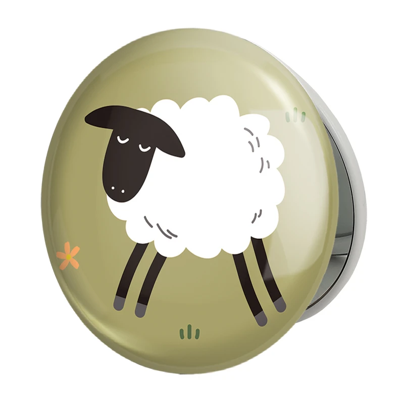 آینه جیبی خندالو طرح گوسفند بامزه مدل تاشو کد 29365